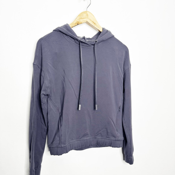 Lululemon Twisted and Tucked Hoodie Dark Shadow Blue modal french terry womens 6 - Picture 2 of 4